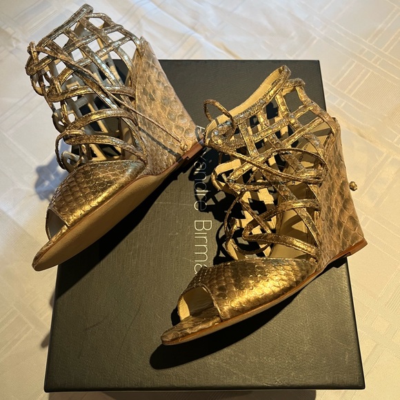 Authentic Alexandre Birman Python Wedge - Picture 8 of 10